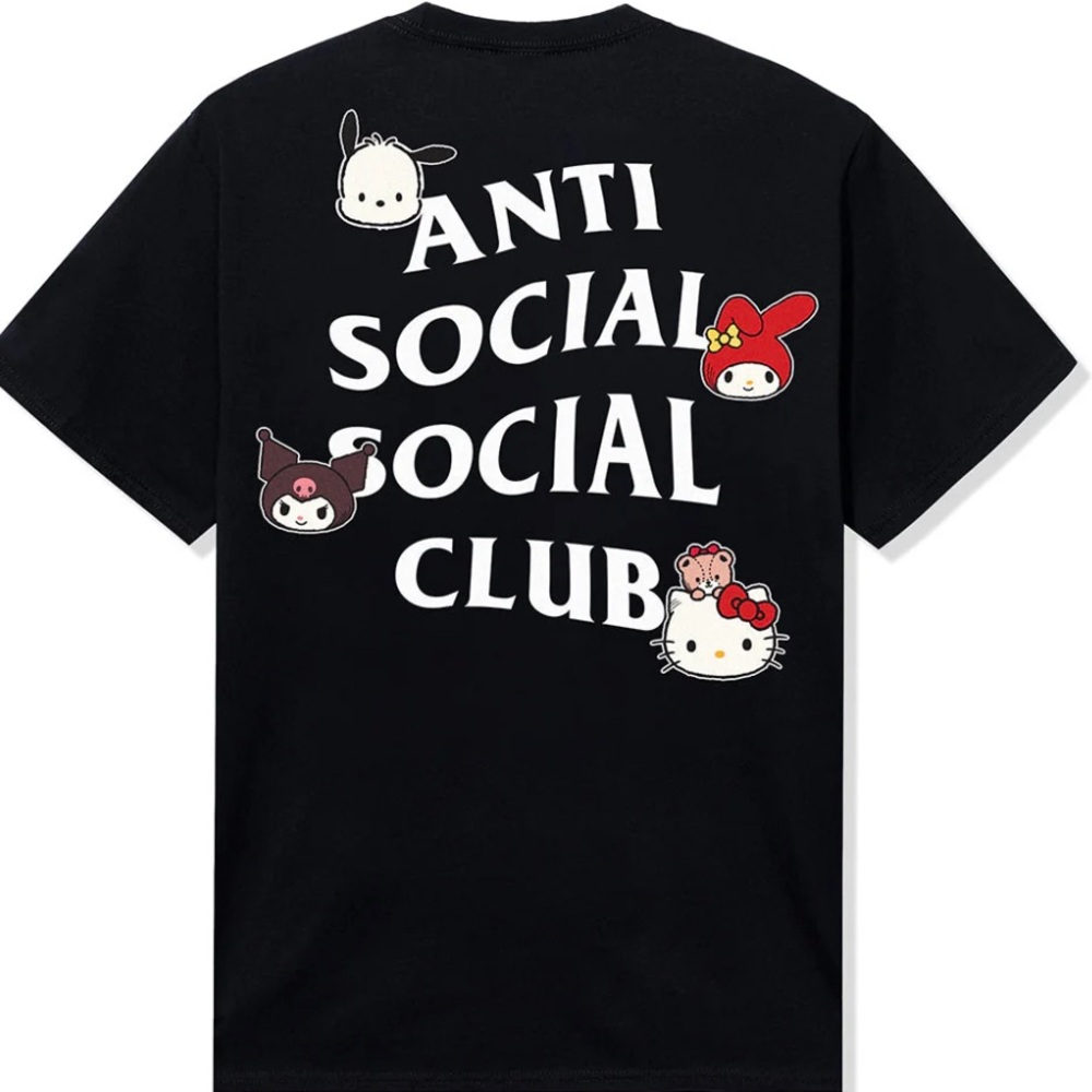 Anti Social Social Club x Hello Kitty Black Short Sleeve Tee - Small - Picture 4 of 5